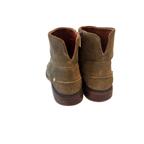 Franco Sarto Women’s Hero, Olive Green Leather Suede Ankle Booties, Size 8.5 - Picture 3 of 6